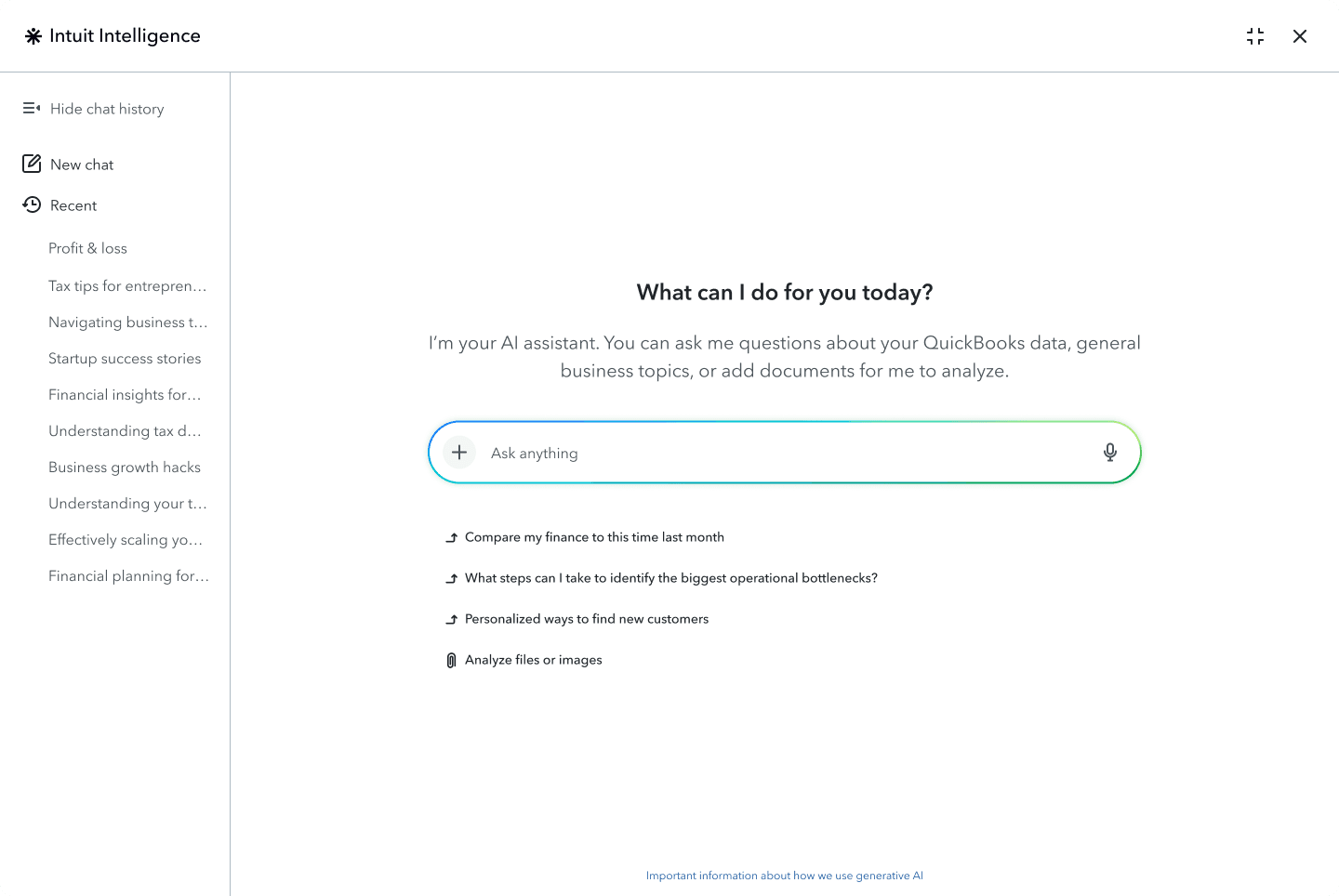 Intuit Agent Chat themed across products